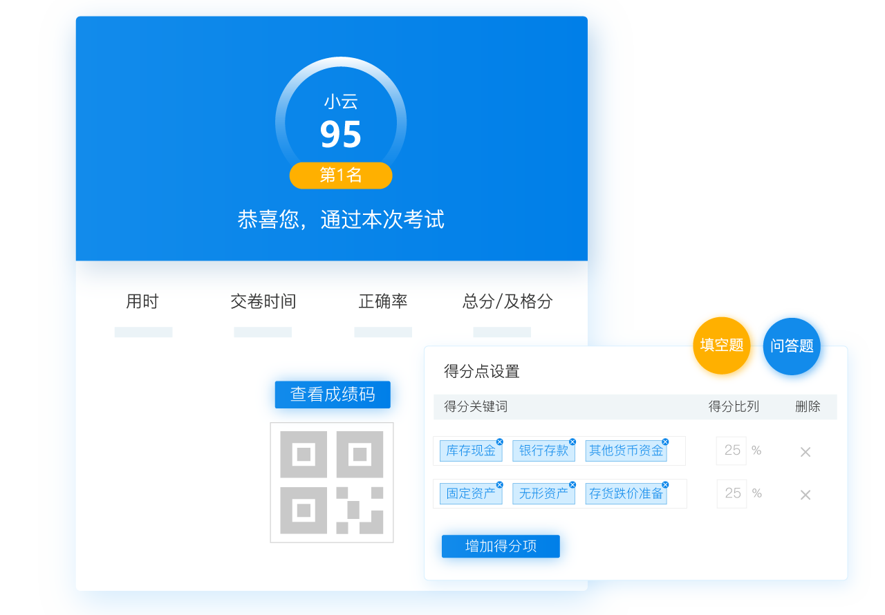 自動(dòng)評(píng)分出成績(jī)